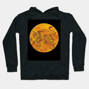 Chinese Yellow Dragon, pen & ink, acrylic painting Hoodie